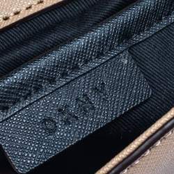 مملوكة مسبقًا Dkny Beige Leather Logo Flap Crossbody Bag