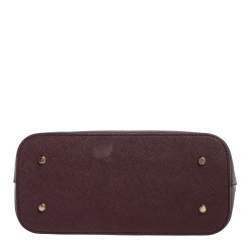 Pre Owned Dkny Burgundy Leather Dome Chain Shoulder Bag