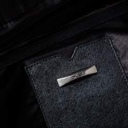 Pre Owned DKNY Grey/Brown Monogram Fabric and Leather Scarf Tote 