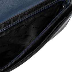 Pre Owned DKNY Navy Blue Leather Top Handle Bag