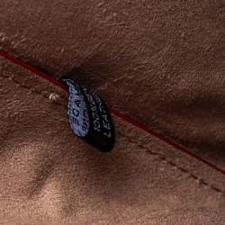 Pre Owned حقيبة شوبر دي كي إن واي جلد أحمر بسحاب جانبي