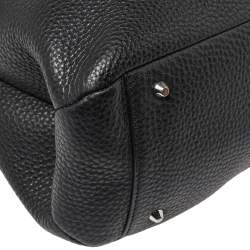 Pre Owned DKNY Black Grain Leather Two Way Backpack