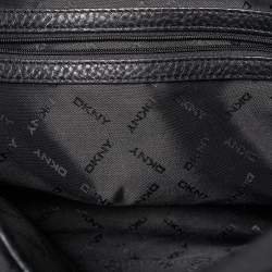 Pre Owned DKNY Black Grain Leather Two Way Backpack