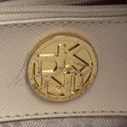 Pre Owned DKNY White Leather Hobo