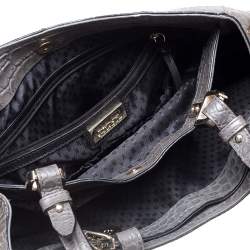 DKNY Grey Crocodile Embossed Leather Tote
