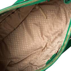 مملوكة مسبقًا حقيبة دي كي أن واي دونا كاران جلد أخضر بسحاب مزدوج