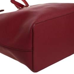 Pre Owned DKNY Red Leather Dona Karan Tote