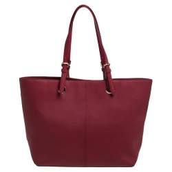 Pre Owned DKNY Red Leather Dona Karan Tote