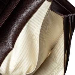 Pre Owned محفظة دي كي أن واي جلد وكانفاس شهير بني/ بيج