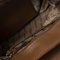 Pre Owned DKNY Purple Leather Flap Top Handle Bag