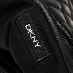 Dkny Black Quilted Leather Tote