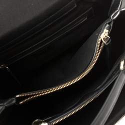 Pre Owned Dkny Black Saffiano Leather Bryant Park Front Pocket Satchel