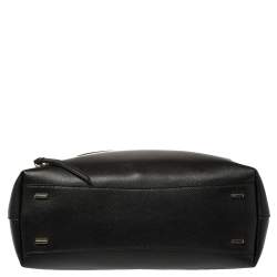 Pre Owned Dkny Black Saffiano Leather Bryant Park Front Pocket Satchel
