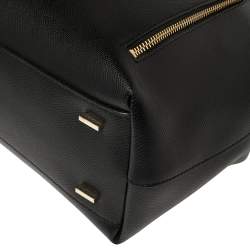 Pre Owned Dkny Black Saffiano Leather Bryant Park Front Pocket Satchel