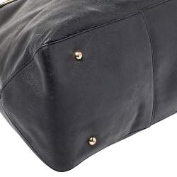 Pre Owned DKNY Black Saffiano Leather Double Zip Tote