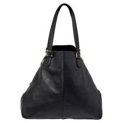 Pre Owned DKNY Black Saffiano Leather Double Zip Tote