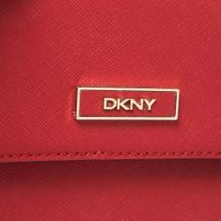 Pre Owned DKNY Red Saffiano Leather Micro Bryant Park Crossbody Bag