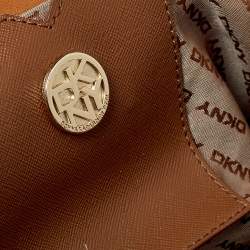 Dkny Beige/Tan Signature Canvas and Leather Tote 