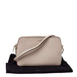 Pre Owned DKNY Pink Leather Bryant Dome Crossbody Bag