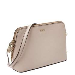 Pre Owned DKNY Pink Leather Bryant Dome Crossbody Bag