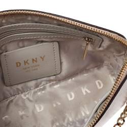 Pre Owned DKNY Pink Leather Bryant Dome Crossbody Bag