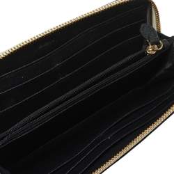 Dkny White Saffiano Leather Zip Around Continental Wallet 