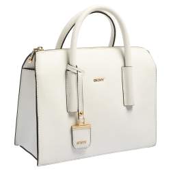 Pre Owned Dkny White Leather Satchel