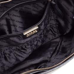 Pre Owned DKNY Black Saffiano Leather Bryant Park Zip Tote