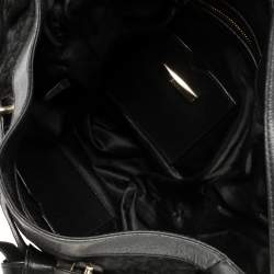 Pre Owned حقيبة كتف دي كي إن واي كانفاس بالشعار وجلد بعقدة