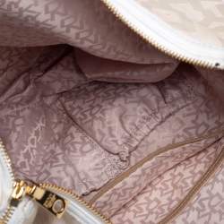 DKNY Cream Signature Canvas Hobo