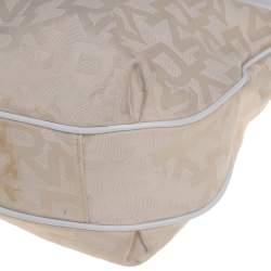 DKNY Cream Signature Canvas Hobo