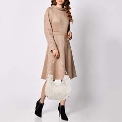 DKNY Cream Signature Canvas Hobo