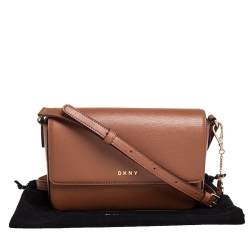 Pre Owned Dkny Tan Leather Bryant Park Crossbody Bag