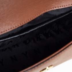 Pre Owned Dkny Tan Leather Bryant Park Crossbody Bag