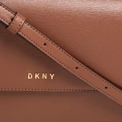 Pre Owned Dkny Tan Leather Bryant Park Crossbody Bag