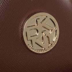 DKNY Beige/Black Snakeskin Embossed Leather  Chain Shoulder Bag