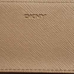 DKNY Blue/Beige Saffiano Leather Flap Continental Wallet