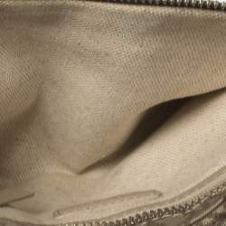 Pre Owned Dkny Brown/Beige Monogram Canvas and Leather Trim Belt Bag