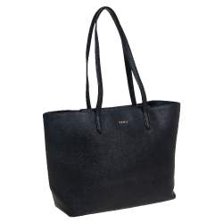 مملوكة مسبقًا Dkny Black Leather Bryant Tote