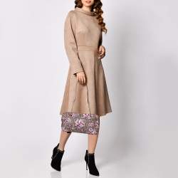 Pre Owned DKNY Multicolor Floral Print Leather Zip Satchel