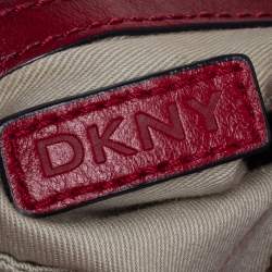 Pre Owned حقيبة هوبو دي كي إن واي جلد أحمر