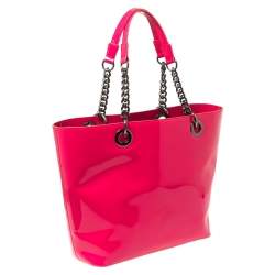 مملوكة مسبقًا DKNY Pink Patent Leather Shopper Tote