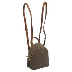 Dkny Taupe Leather Mini Bryant Park Backpack