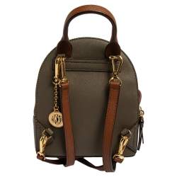 Dkny Taupe Leather Mini Bryant Park Backpack