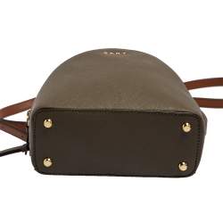 Dkny Taupe Leather Mini Bryant Park Backpack
