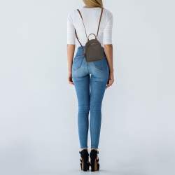 Dkny Taupe Leather Mini Bryant Park Backpack