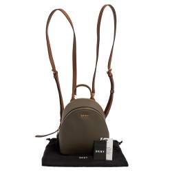 Dkny Taupe Leather Mini Bryant Park Backpack