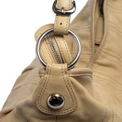 Pre Owned Dkny Beige Leather Hobo