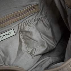Pre Owned Dkny Beige Leather Hobo