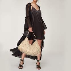 Dkny Beige Leather Hobo